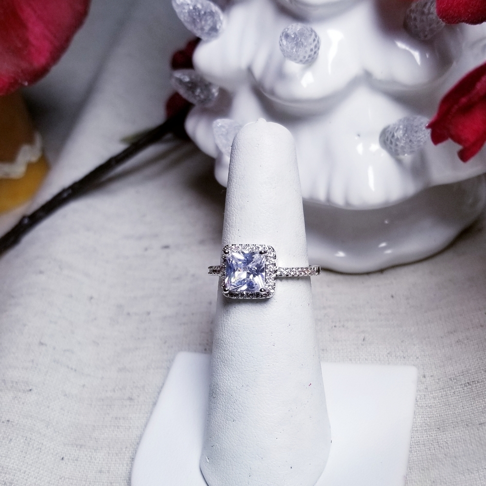Princess Cut crystal ring